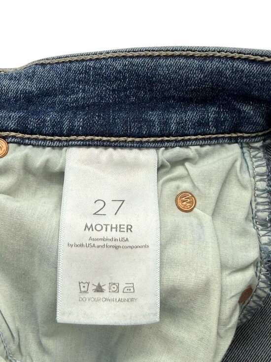 Mother Women's The Mid Rise Dazzler Ankle Fray Jeans in Going in Circles Size 27 - Picture 7 of 11